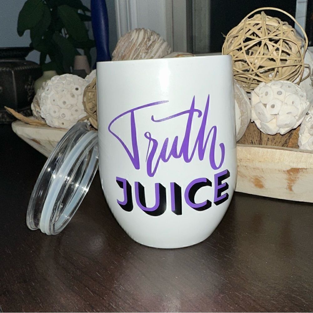 Insulated 12 oz  stemless wine glass cup